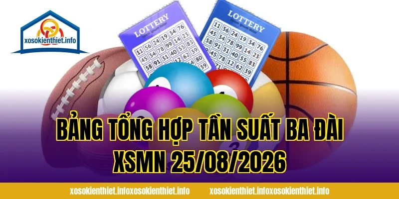 Bảng Tổng Hợp Tần Suất Ba Đài XSMN 25/08/2026
